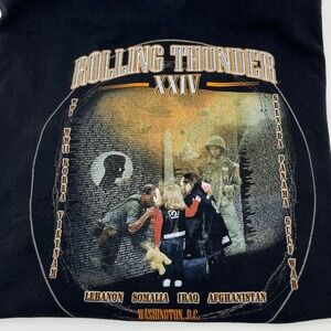 Harley-Davidson Rolling Thunder XXIV T-Shirt Mens XL Black Graphic 2011 USA Made